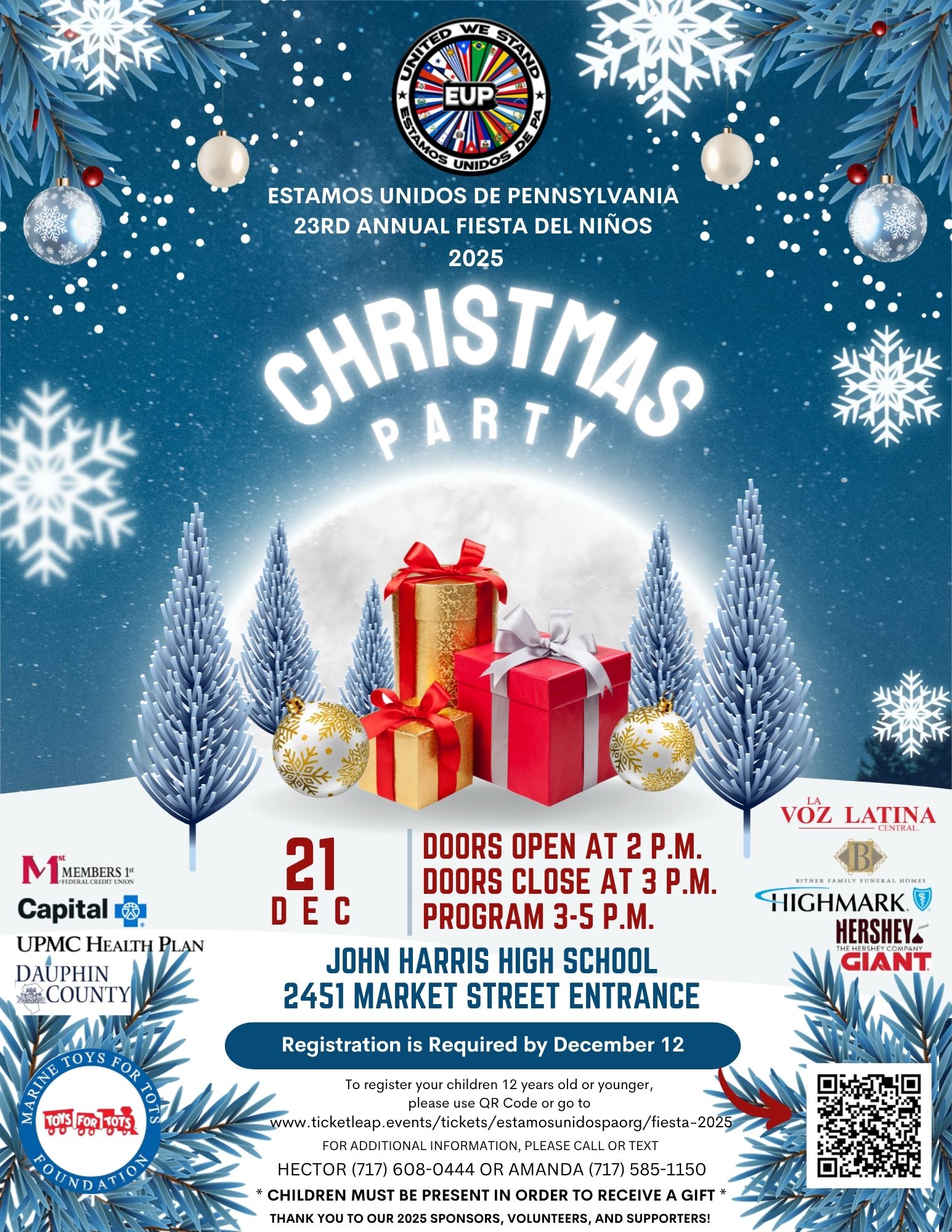 Estamos Unidos 2025 Children Christmas Party.