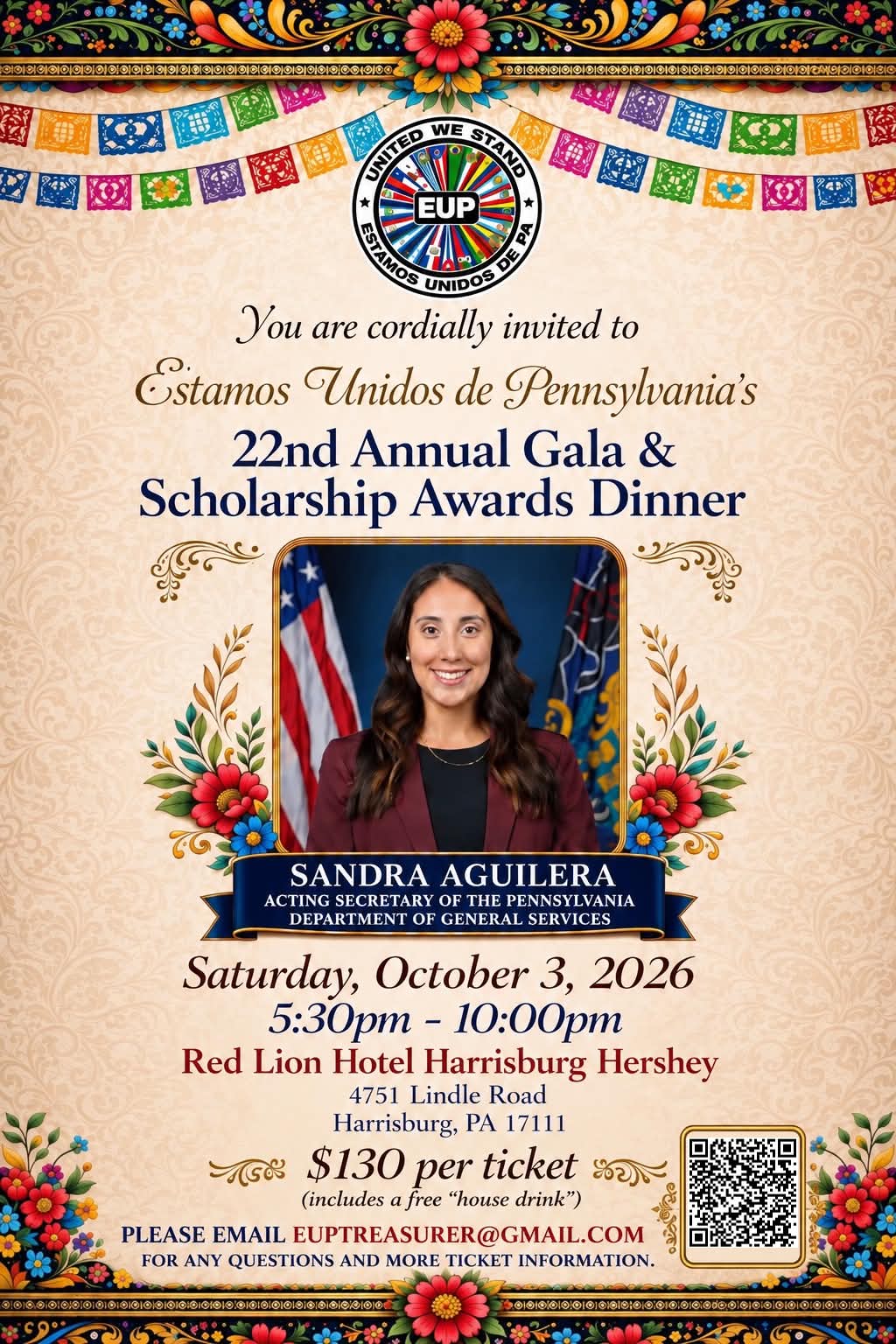 Estamos Unidos de PA’s 22nd Annual Gala & Silent Auction Dinner